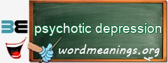 WordMeaning blackboard for psychotic depression